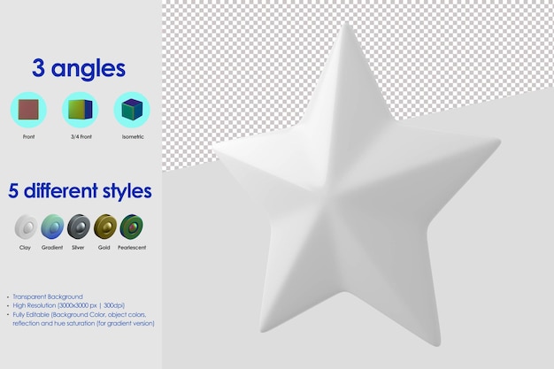 3d star icon