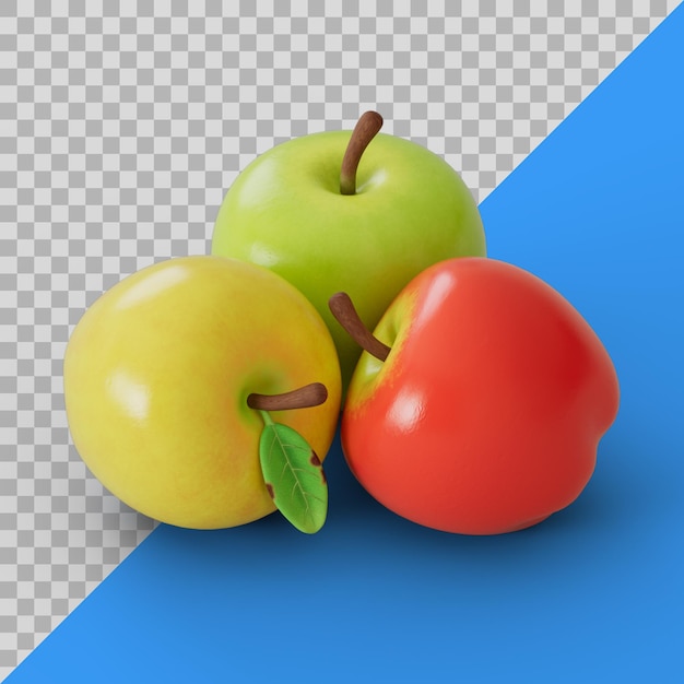 3d stylized delicious apples