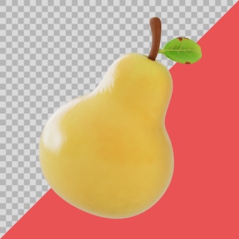 3d stylized delicious pear