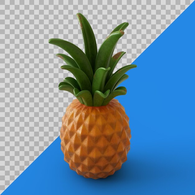 3d stylized pineapple fruit