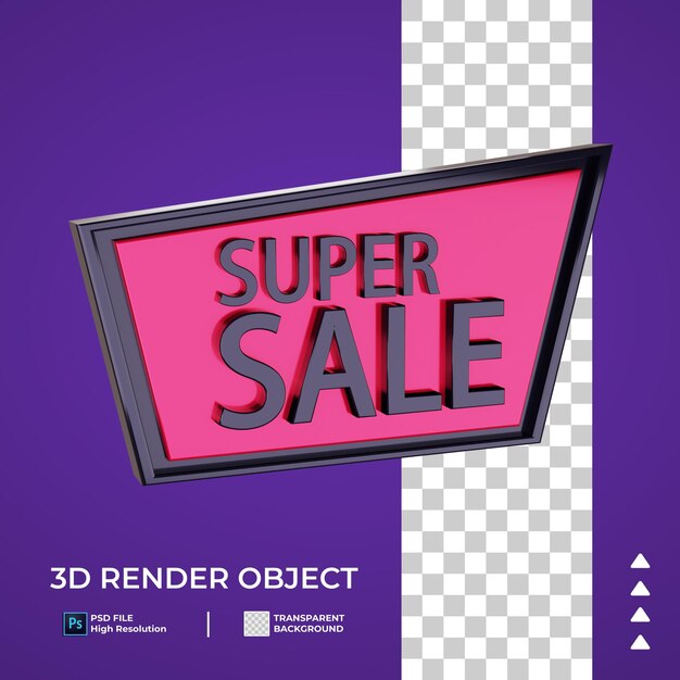 3d super sale icon