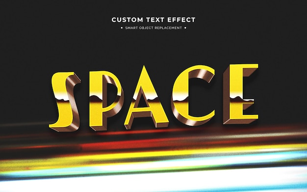 Free PSD 3d text effect 80s colorful style