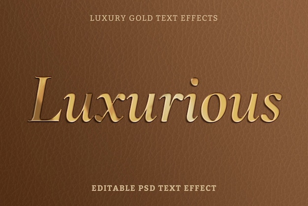 3D text effect PSD, luxury gold high quality template