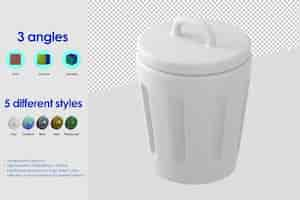 Free PSD 3d trash bin icon