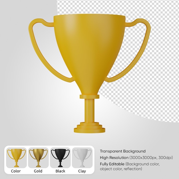 PSD gratuito trofeo 3d