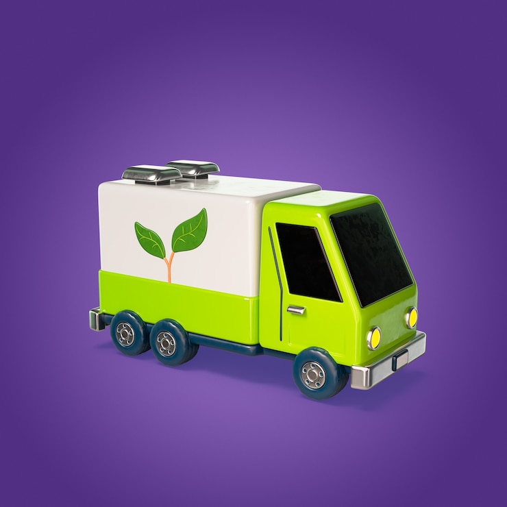Free PSD 3d truck icon pack