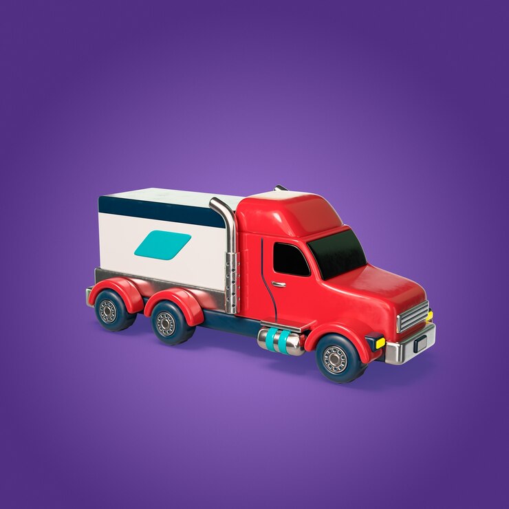 무료 PSD 3d 트럭 아이콘 