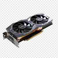 Free PSD 3d video graphics card isolated on transparent background