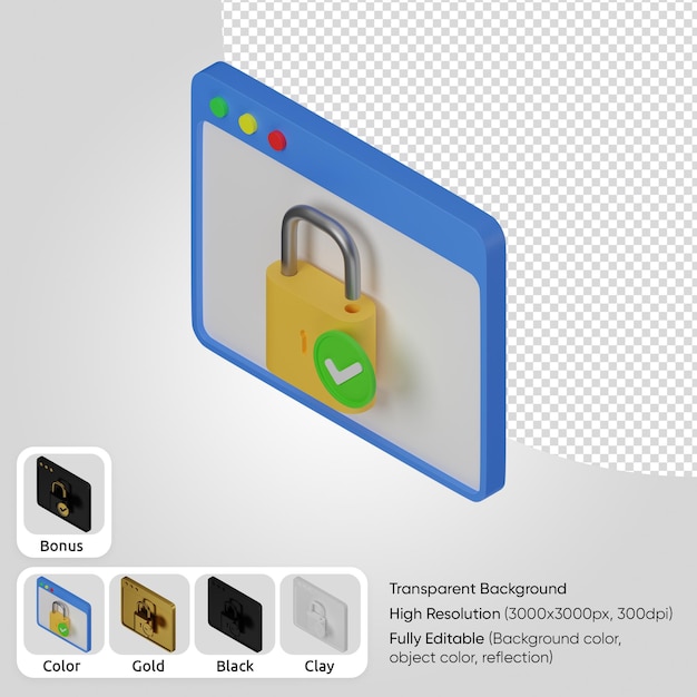 免费PSD 3 d网络验证