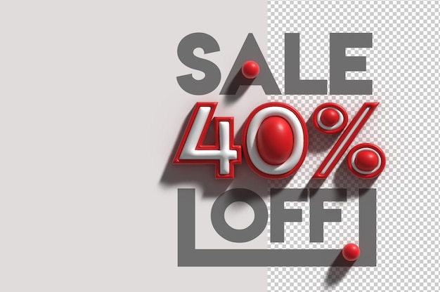 40 percent off sale discount tag offer Royalty Free Vector