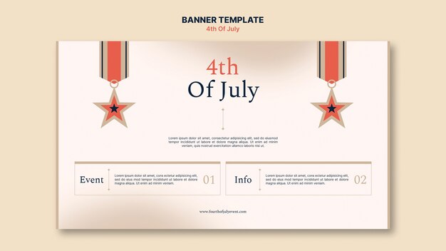 4th of july banner template design