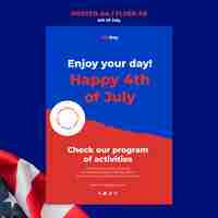 Free PSD 4th of july poster design template