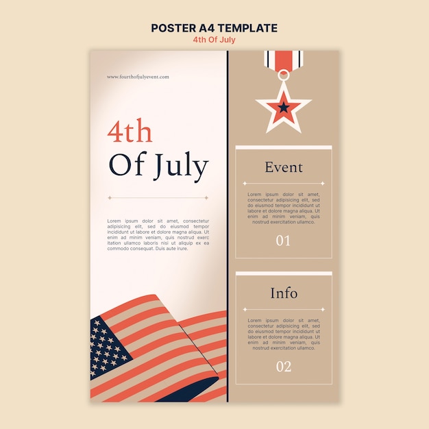 Get the Perfect 4th of July Poster Template Design for Free!