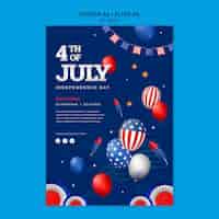 Free PSD 4th of july poster template