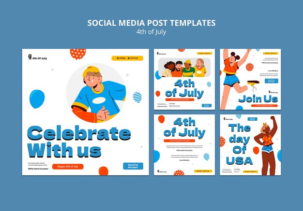 Free PSD 4th of july template design Free PSD 4th of july template design