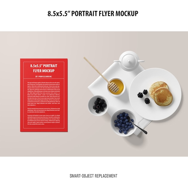 5.5×8.5” Portrait Flyer Mockup