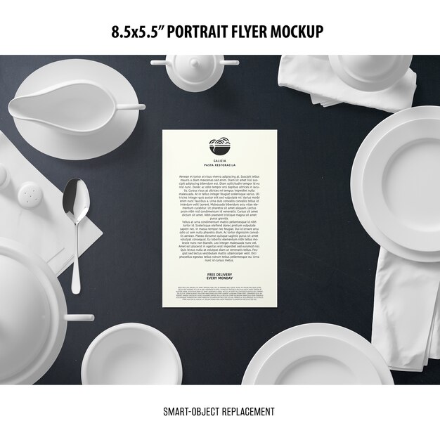 5.5x8.5'' Portrait Flyer Mockup