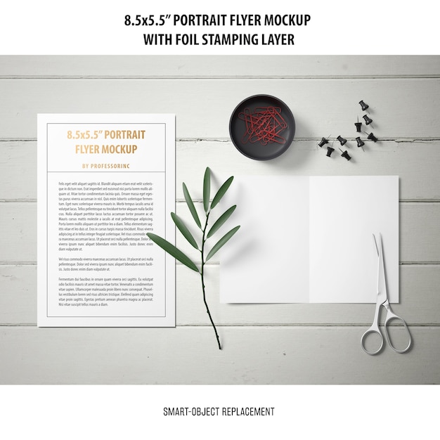 5.5×8.5” Portrait Flyer Mockup