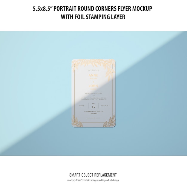 5.5×8.5” Portrait Flyer Mockup Free PSD Download