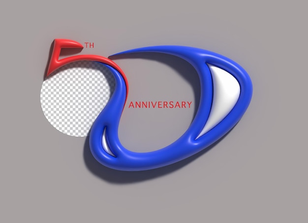 PSD gratuito 50° anniversario fifty number 3d illustration design