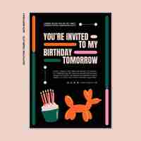 Free PSD 50th birthday celebration poster template