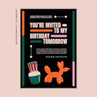 Free PSD 50th birthday celebration poster template