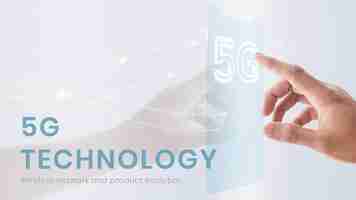 Free PSD 5g communication technology template psd futuristic presentation