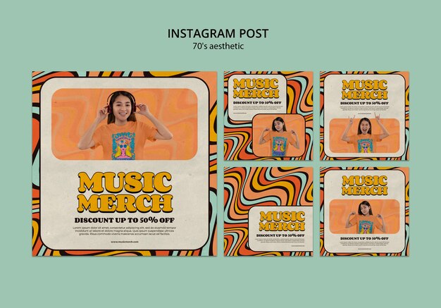 70's aesthetic template deisgn