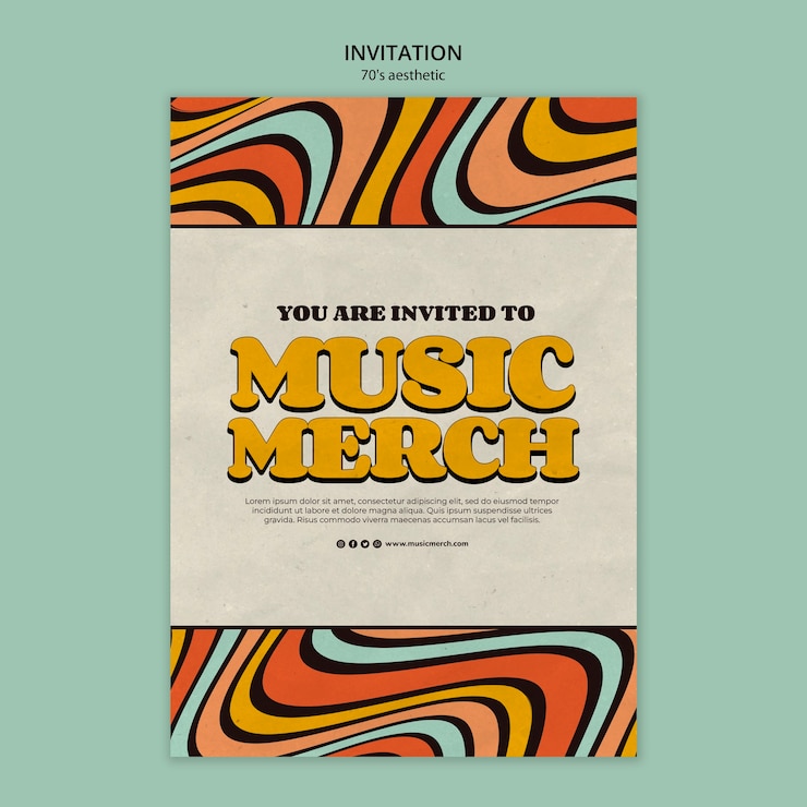 Free PSD 70's aesthetic template deisgn