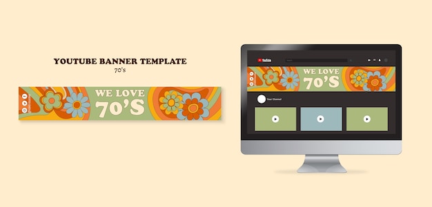 70's style party template design