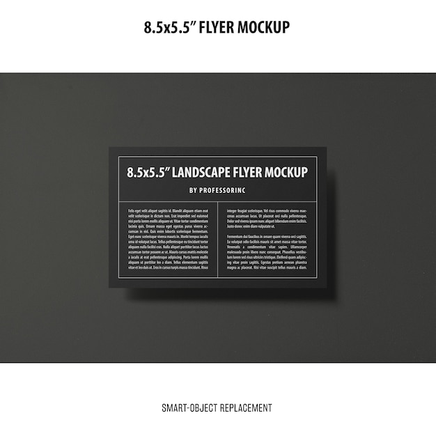 Free PSD 8.5x5.5 flyer mockup