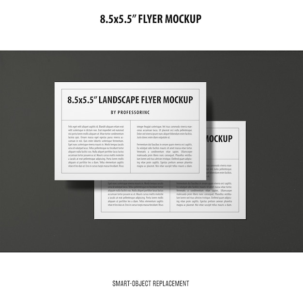 Free PSD 8.5x5.5 flyer mockup