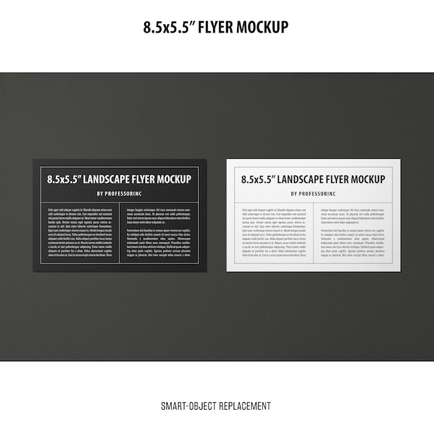 PSD gratuito 8.5x5.5 flyer mockup