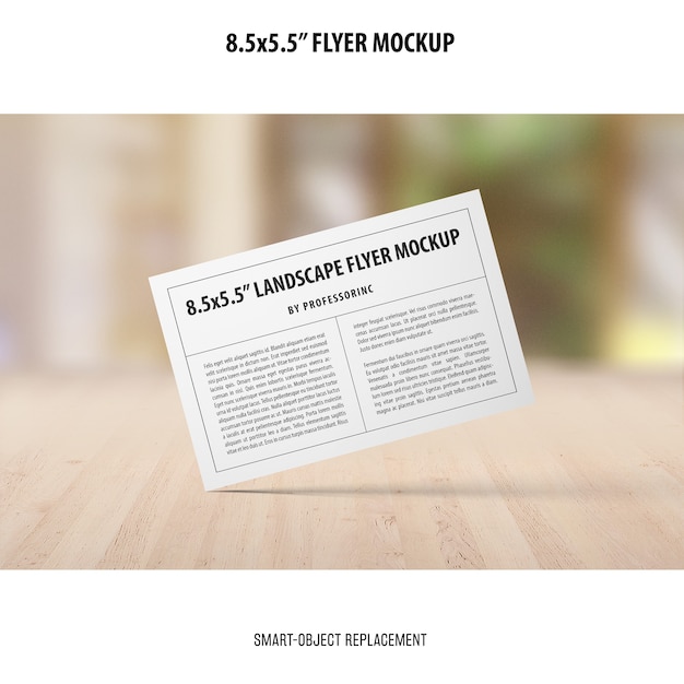 Free PSD 8.5x5.5 flyer mockup