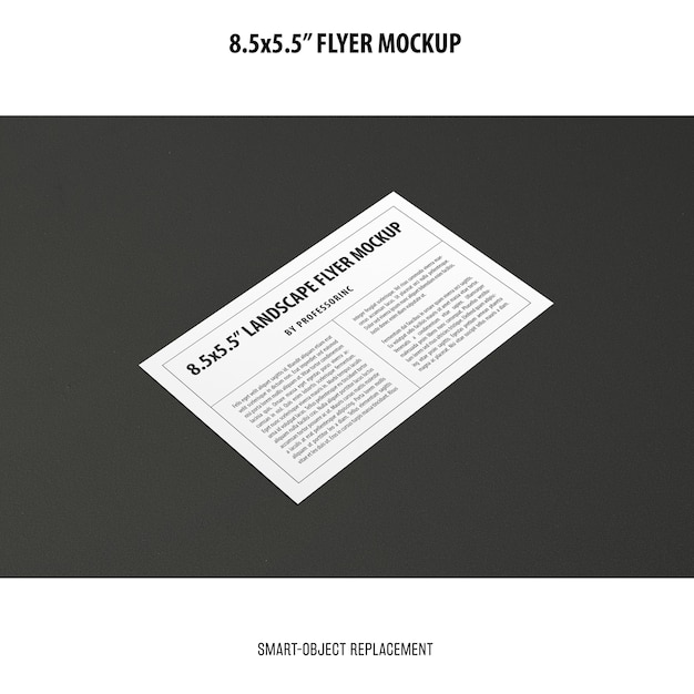 PSD gratuito 8.5x5.5 flyer mockup