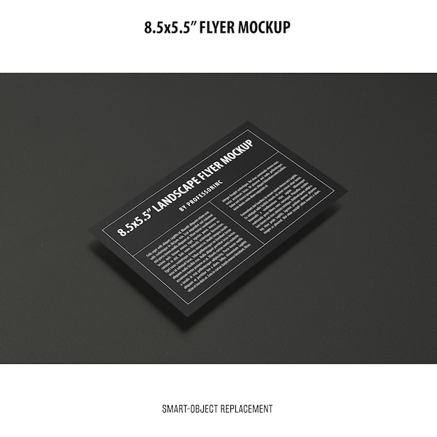 Free PSD 8.5x5.5 flyer mockup