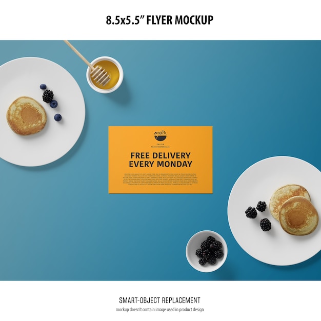 8.5×5.5 flyer mockup free PSD, download for PSD, free to download, free PSD, download free PSD