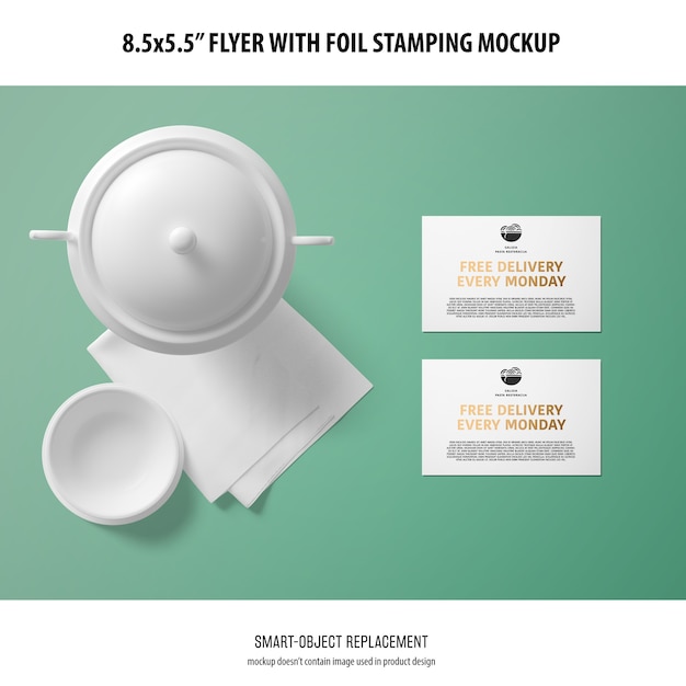 Free PSD 8.5x5.5 flyer mockup