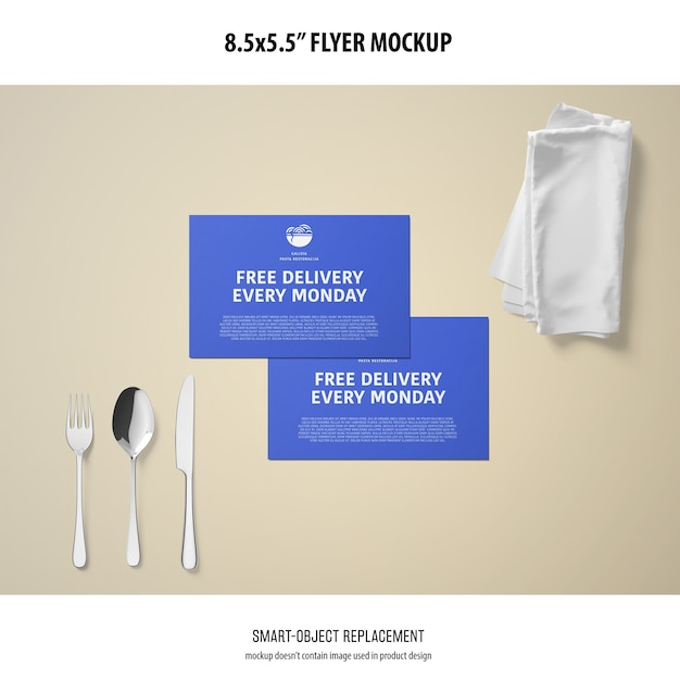 8.5×5.5 Flyer Mockup – Free Download PSD Templates