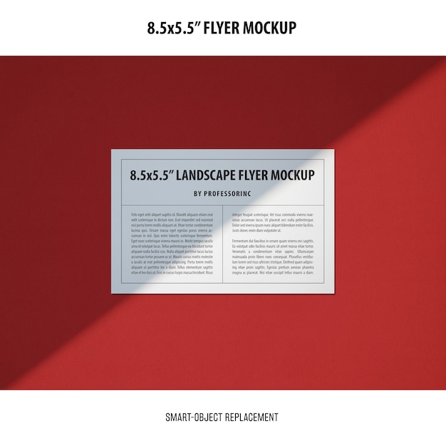 無料PSD 8.5x5.5チラシモックアップ