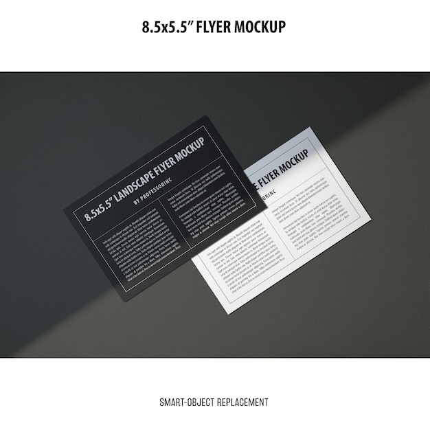8.5×5.5 Flyer Mockup – Free PSD Download