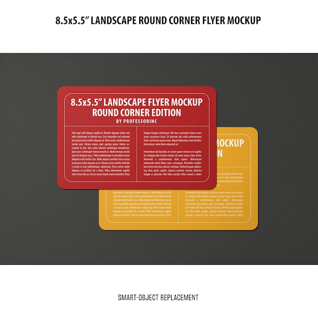 8.5x5.5 landscape flyer mockup