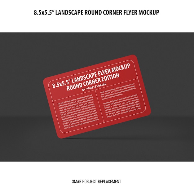 8.5×5.5 Landscape Flyer Mockup Free PSD Download