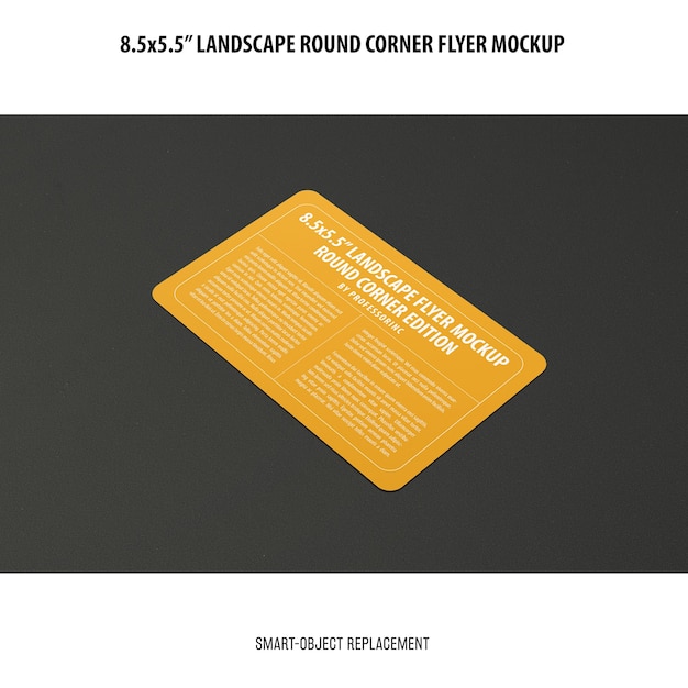 8.5×5.5 Landscape Flyer Mockup – Free PSD Template