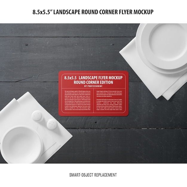 8.5x5.5 landscape flyer mockup