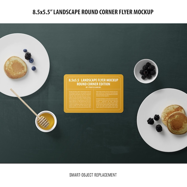 8.5x5.5 landscape flyer mockup