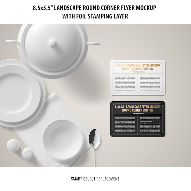 8.5x5.5 landscape flyer mockup