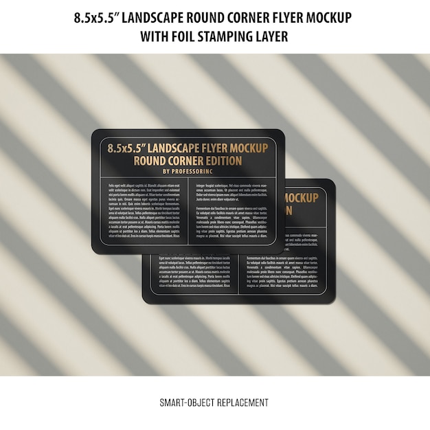 8.5x5.5 landscape flyer mockup