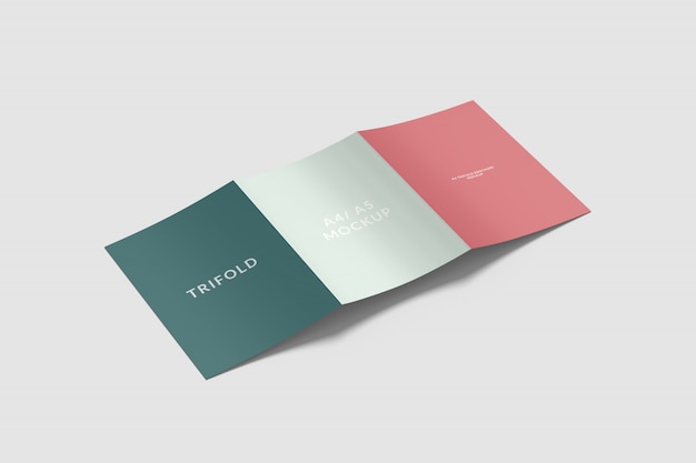 Download Premium Psd A4 A5 Trifold Brochure Mockup