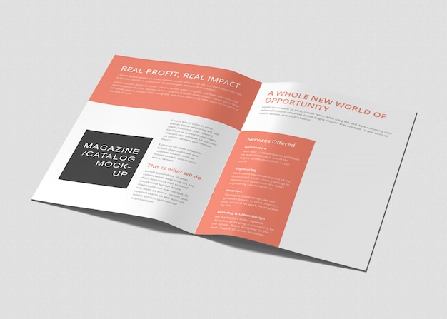 A4 brochure & magazine mock-ups